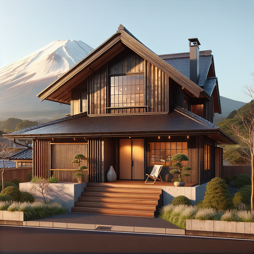 施工後 忍野村S様邸の新築外観